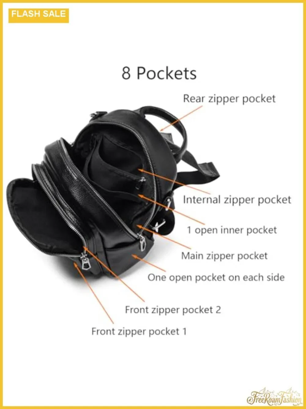 Mini PU Leather Backpack Purse for Women 3-in-1 Travel Daypack Handbag